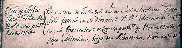 Acta de defunción Miranda 159